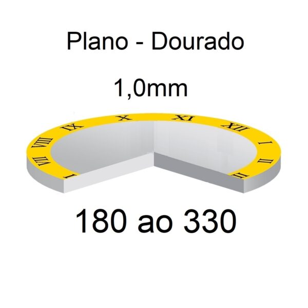 Plano com bisel dourado