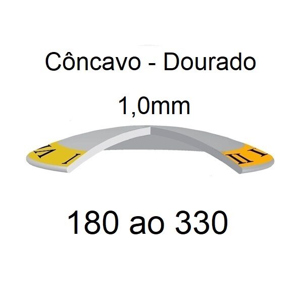 Côncavo com bisel dourado