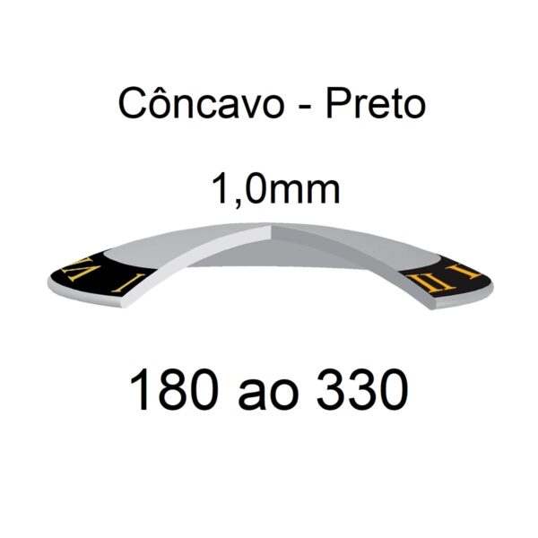 Côncavo com bisel preto