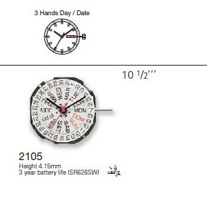 MIYOTA 2105 CALD. DUPLO