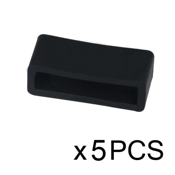 PRESILHA SILICONE PRETA - 16 A 24MM (5PCS)