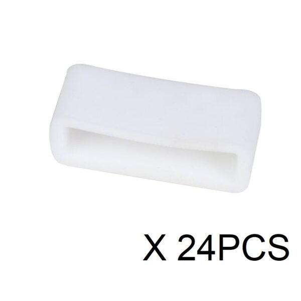 SORTIDO DE PRESILHAS SILICONE BRANCO (24PCS)