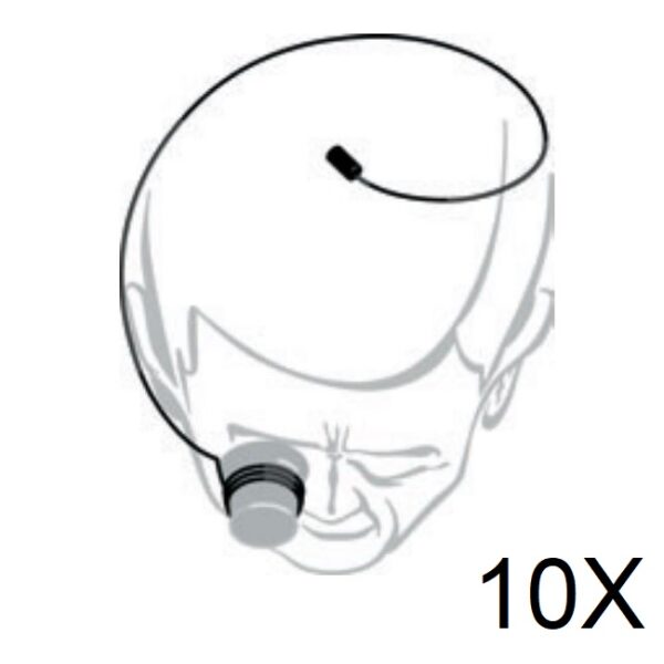 LUPA 10X COM SUPORTE PARA CABEÇA - CT7650-10X