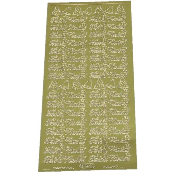 ETIQUETAS LASER “FELIZ NATAL” DOURADAS
