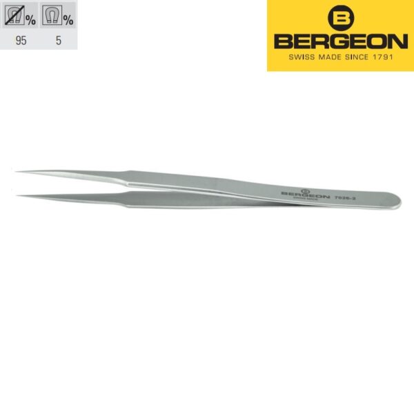 PINÇA TIPO 2 - 95% ANTIMAGNETICA - BERGEON 7025-2 - CT7736