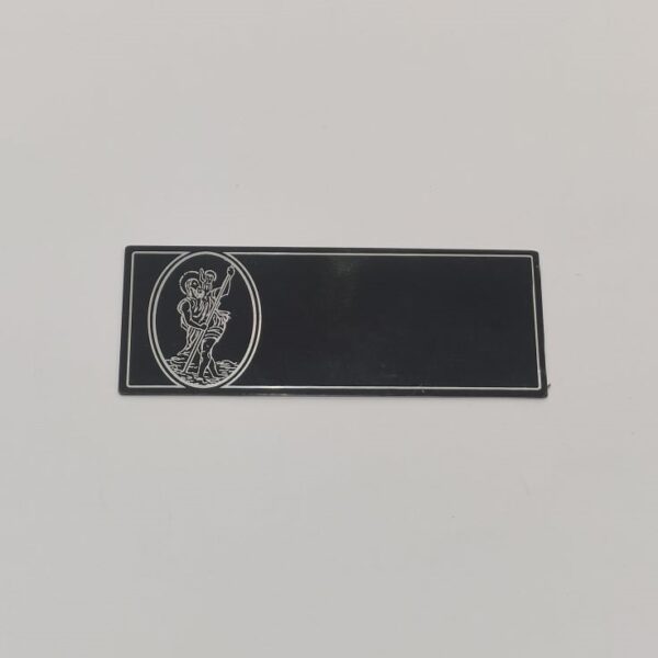CHAPA COM SANTO – PRETO – 8X3CM