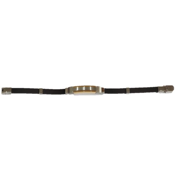 PULSEIRA PRETA COM APLICAÇÕES BICOLOR EM AÇO – D1799-2