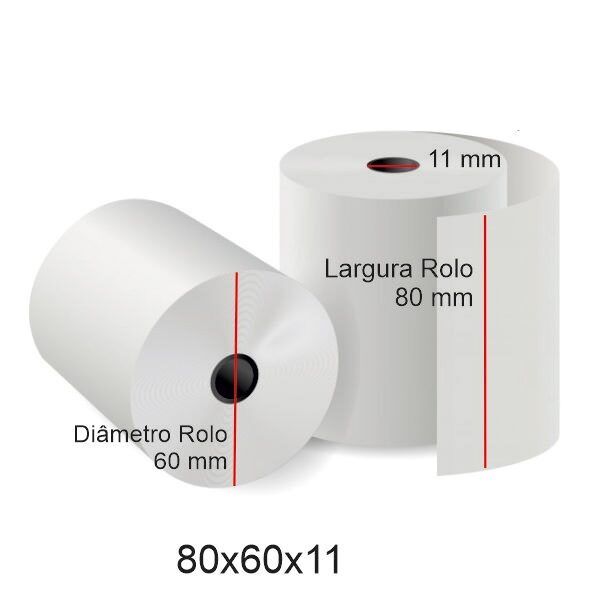 10 ROLOS TERMICOS 80X60X11MM - R601-B